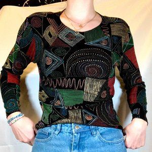 Jaipur Multi-Colored Patterned Long Sleeve Tee